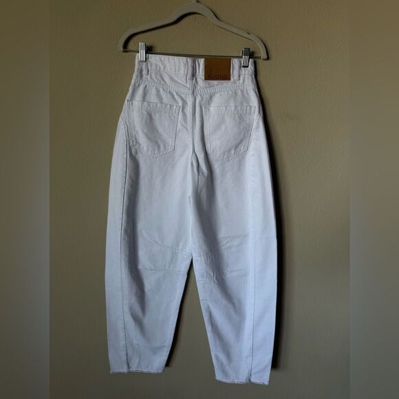 NWT Aligne Tommy Barrel Leg White Jeans High Rise Size 25 - Picture 9 of 13